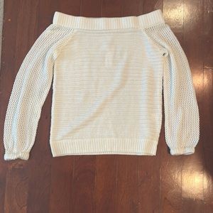 Soho New York & Company Off Shoulder White Sweater Top